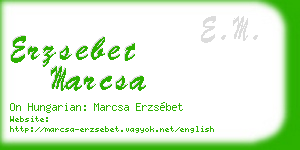 erzsebet marcsa business card