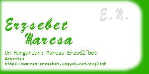 erzsebet marcsa business card